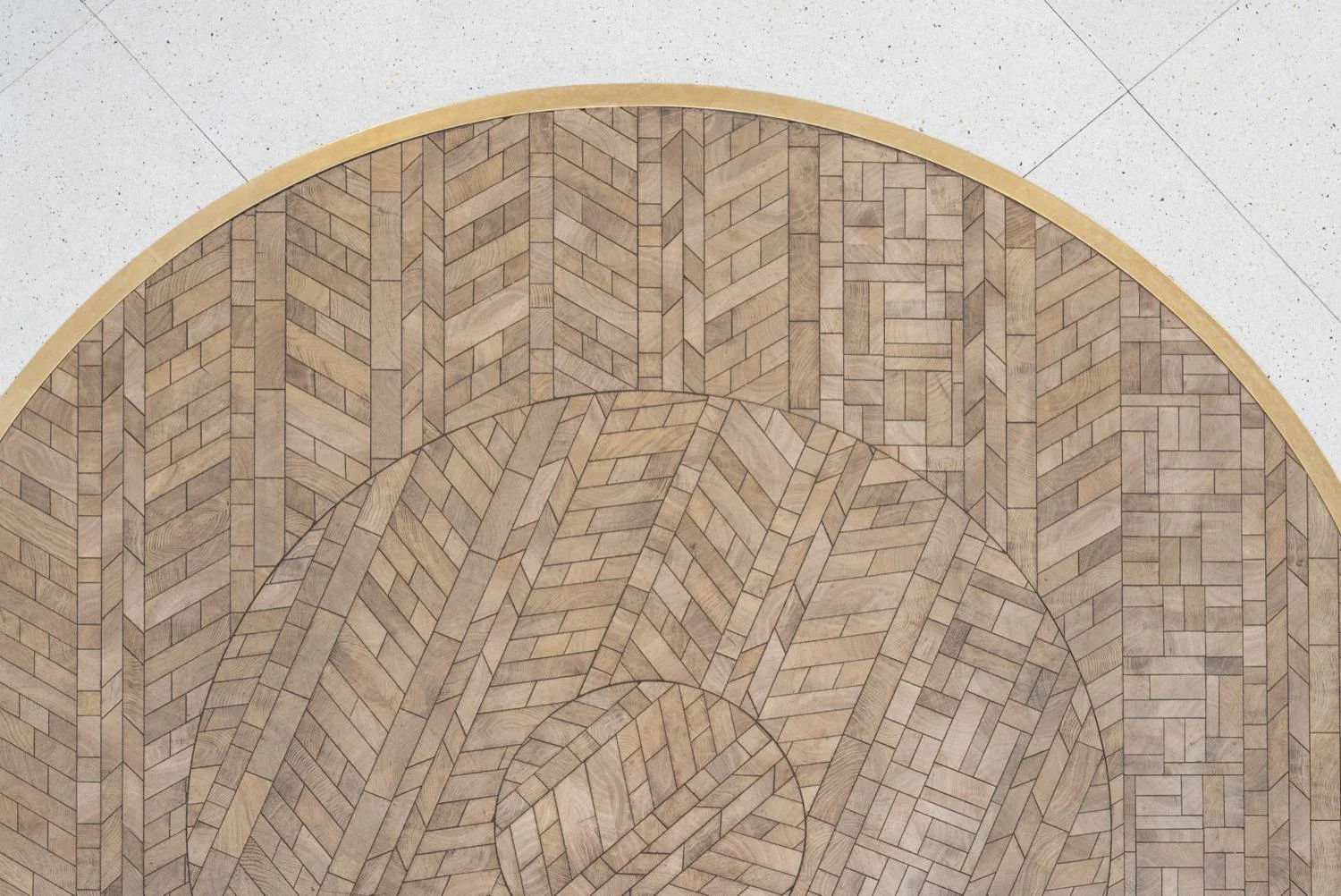 Rosace endgrain oak at El Corte Inglés, Madrid
