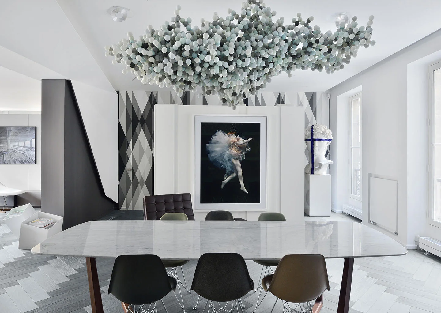 Oscarono Herringbone - Collection Classics - Finish Rocher Bleu-Gris - Project Frederic Chane - Paris