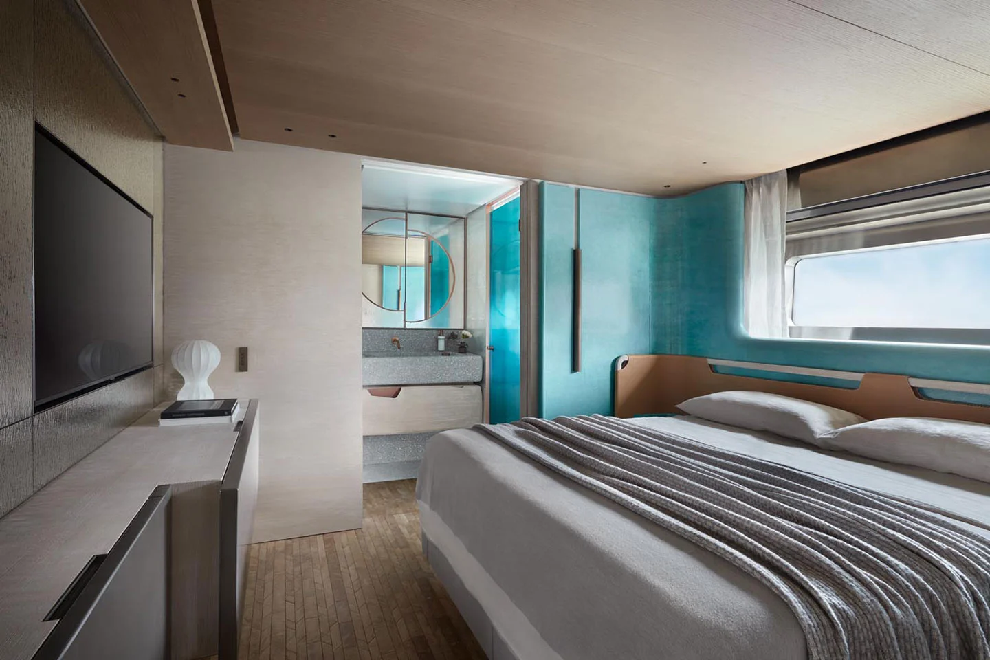 oscarono foret endgrain collection raphael navot yacht sanlorenzo bismut architecture sd118