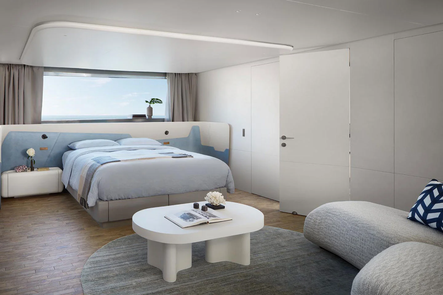 oscarono foret endgrain collection raphael navot yacht sanlorenzo bismut architecture sd118