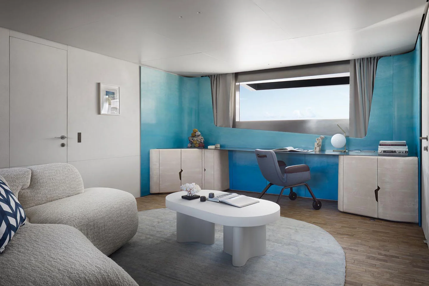 oscarono foret endgrain collection raphael navot yacht sanlorenzo bismut architecture sd118