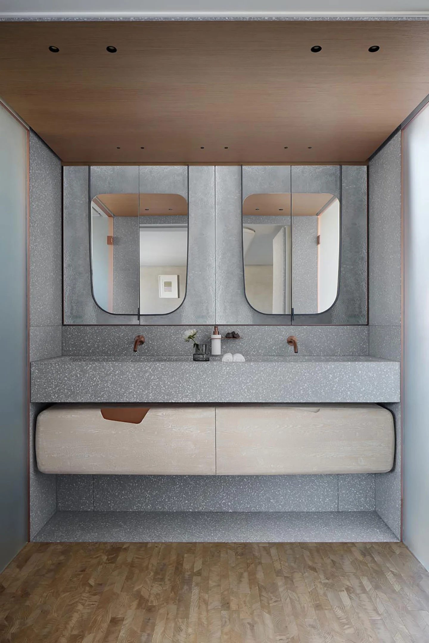 oscarono foret endgrain collection raphael navot yacht sanlorenzo bismut architecture sd118