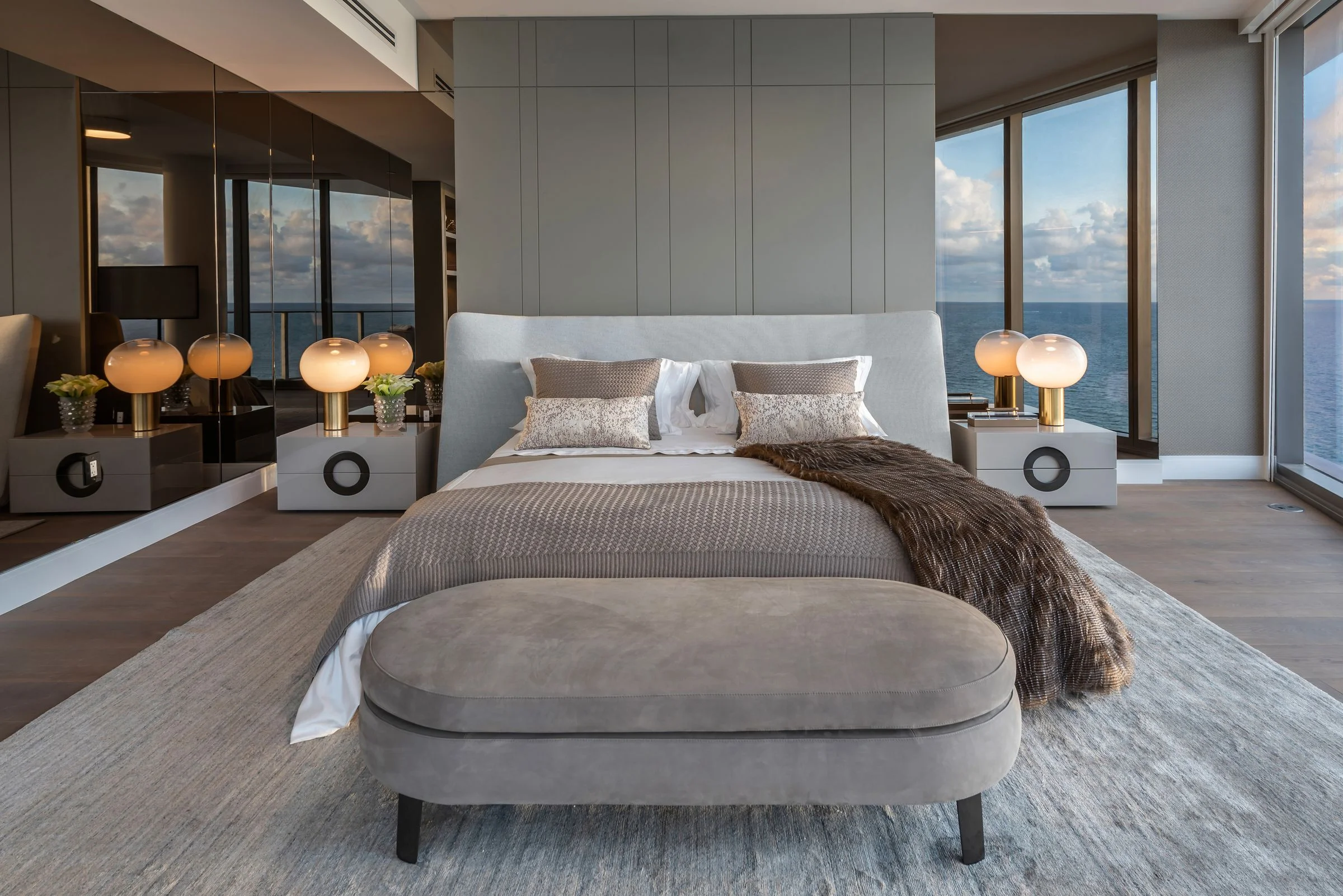 Ritz-Carlton Residences, Private Residences, Sunny Isles Beach, Miami, master bedroom wood floor