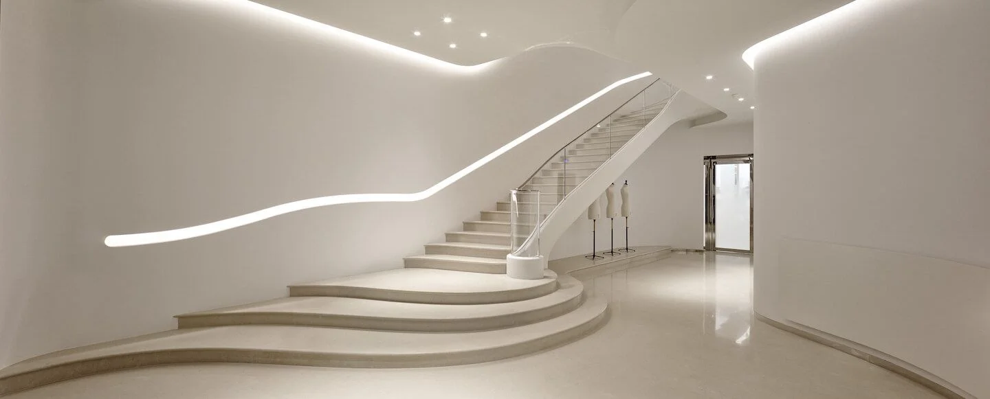 Dior, Paris, staircase curve