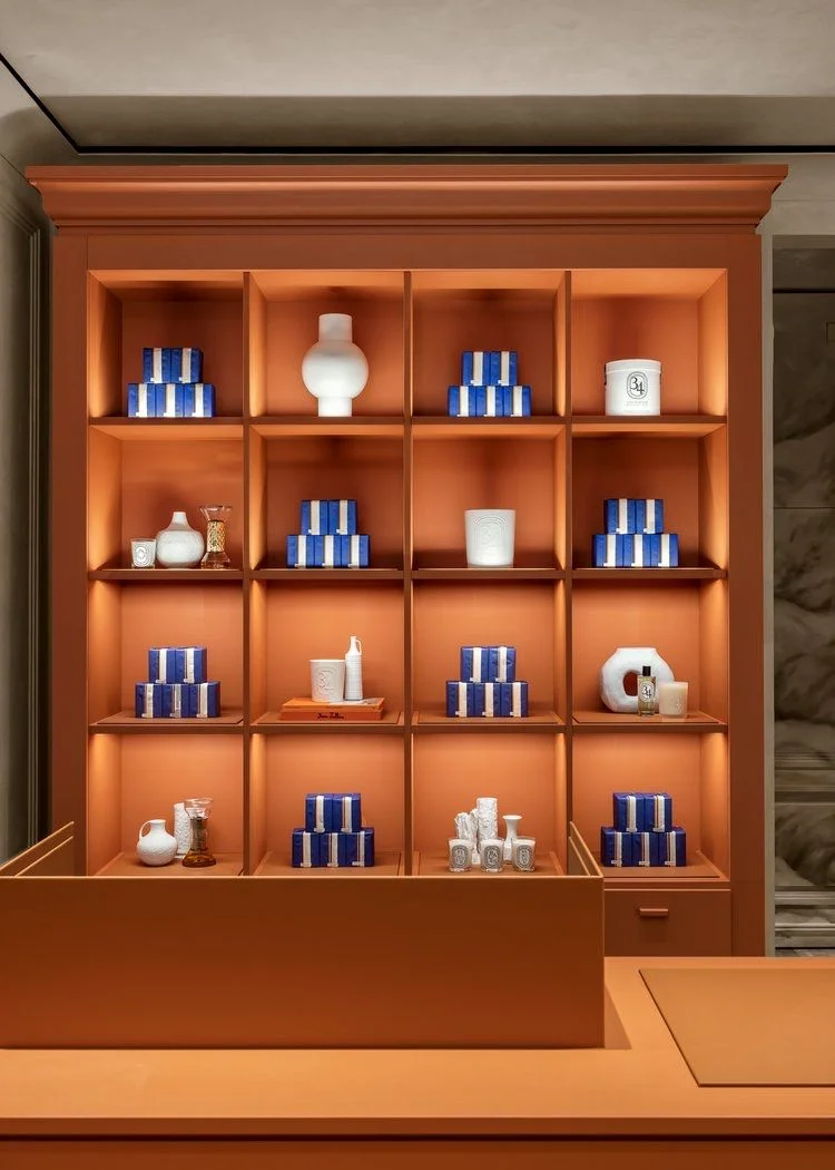 Diptyque, Fillmore, San Francisco, display cabinet