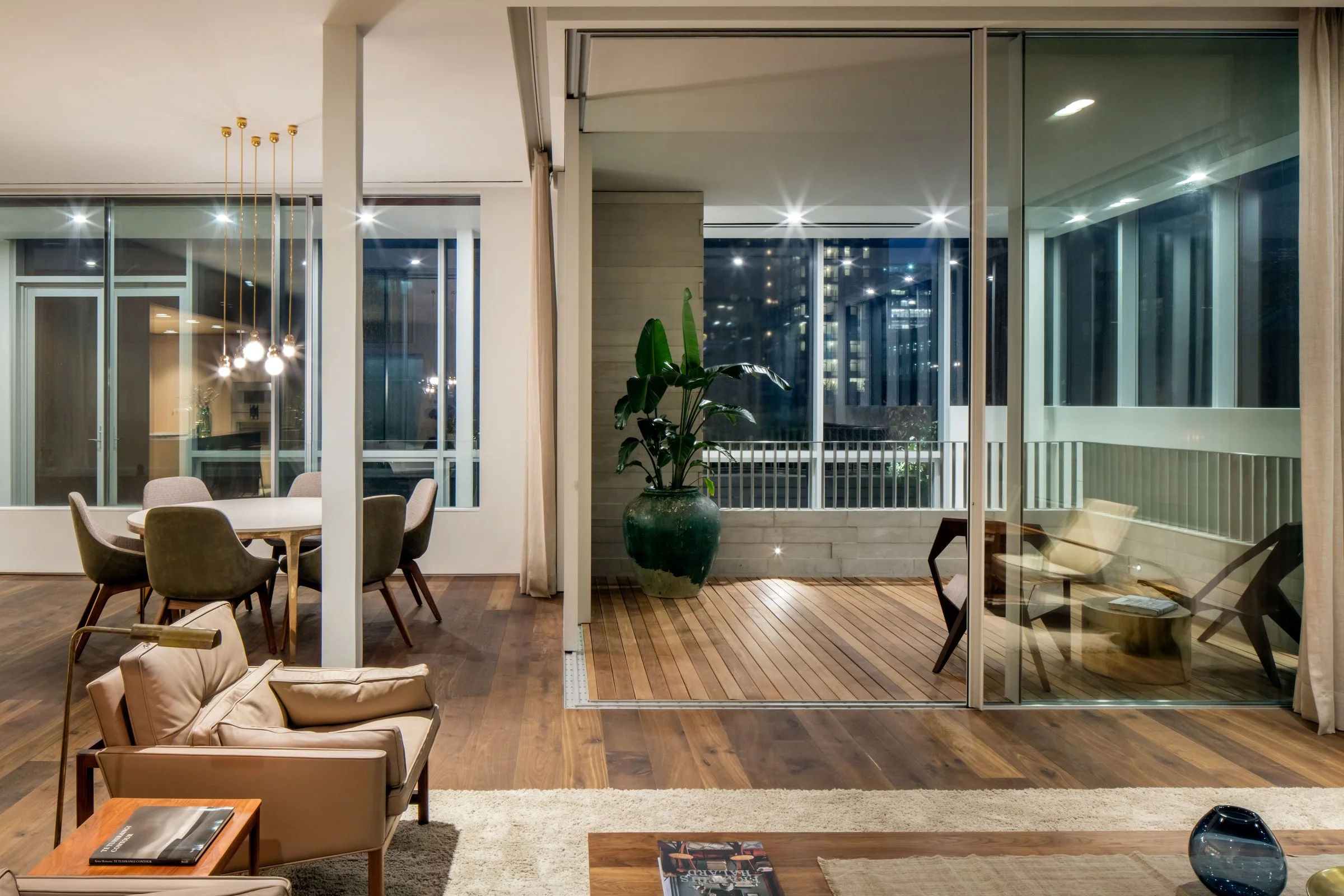 Jardim, New York, living room terrace