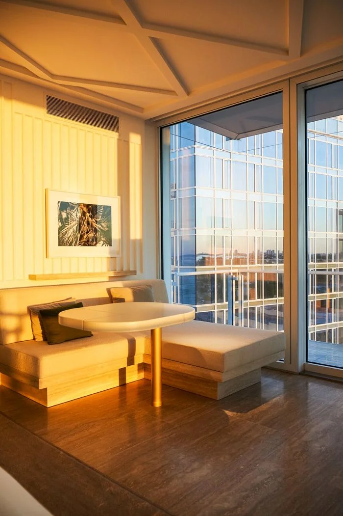 The Surf Club, Miami, Surfside, residence wood panelling