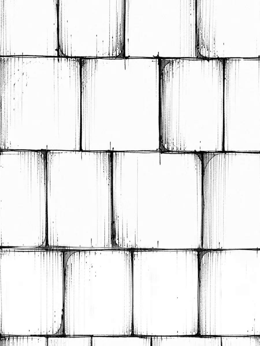 Symmetrical end-grain oak blocks arranged in a minimalist architectural layout