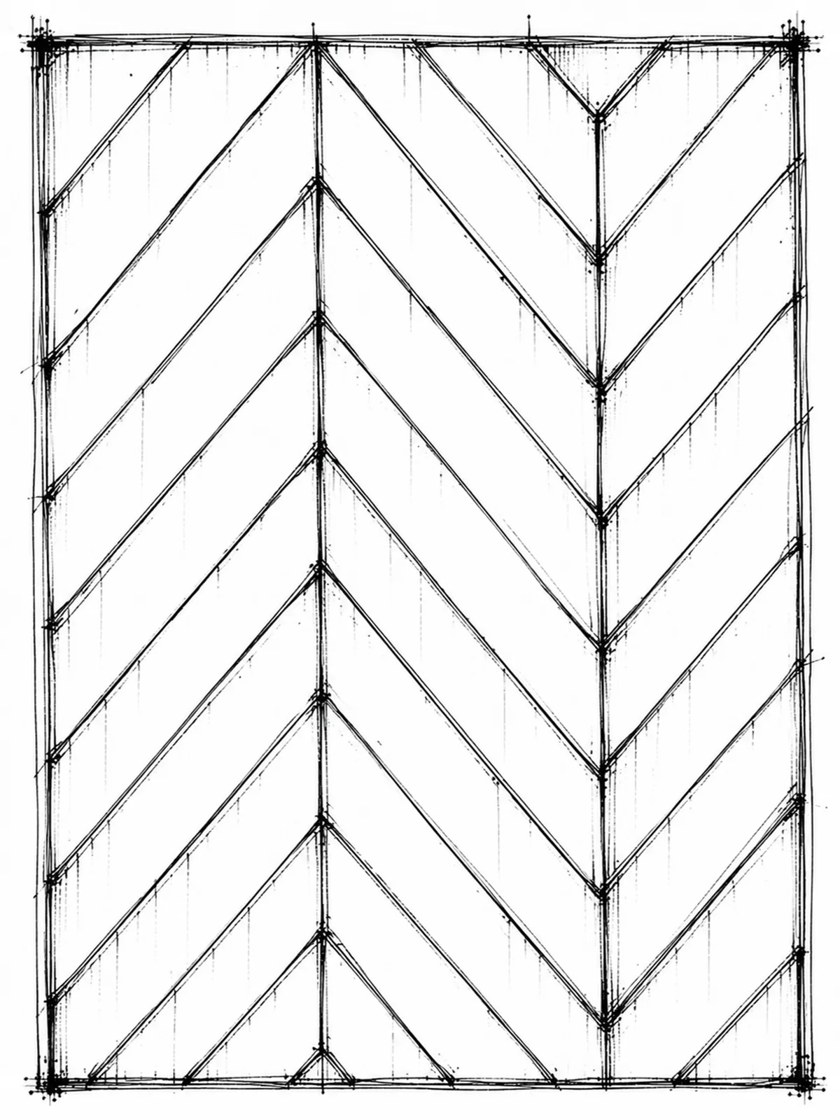 Point de Hongrie chevron pattern showcasing geometric precision and natural wood grain